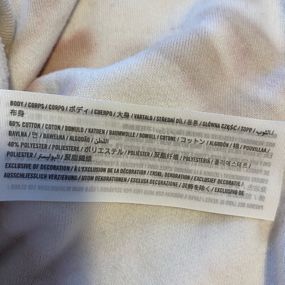 Abercrombie Mock Neck pink tie dye Sweatshirt XS - Picture 5 of 6